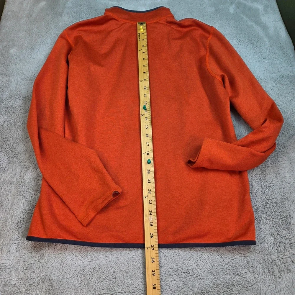 The North Face Fleece Jacket Mens L Full Zip Chest Pocket Brother's Logo Orange